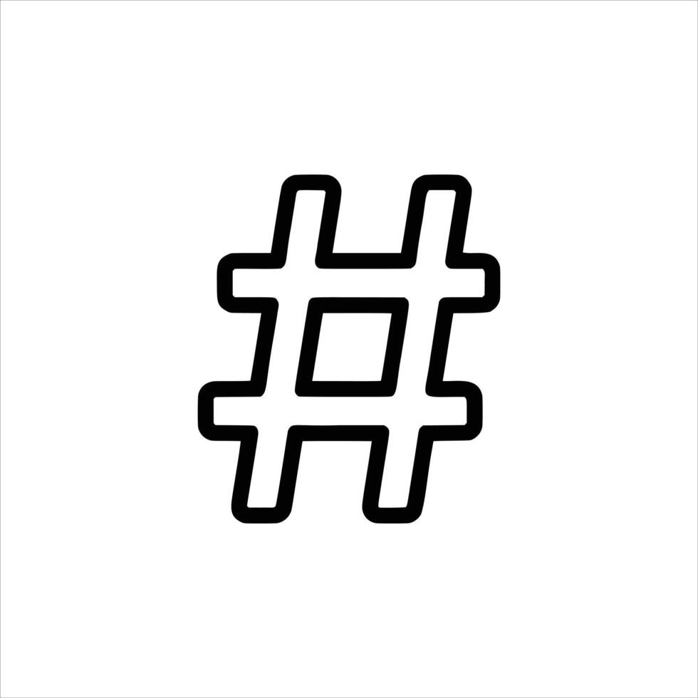 Simple Hashtag Symbol vector