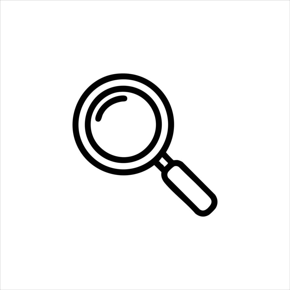 Magnifying Glass Search Tool Line Icon vector