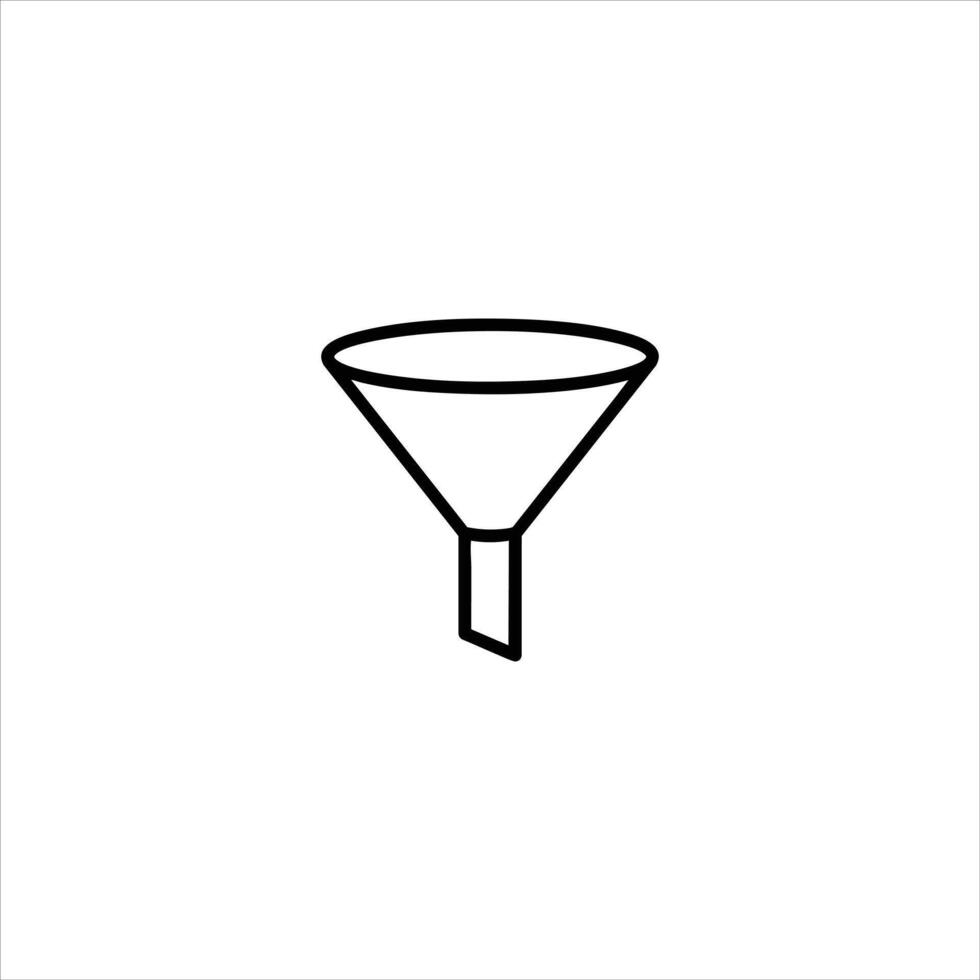 Funnel For Pouring Liquids And Filtering vector