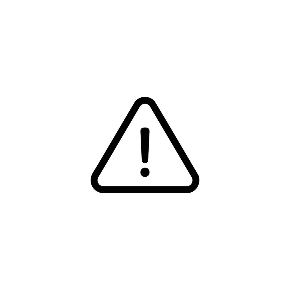 Warning Triangle Alert Line Symbol vector