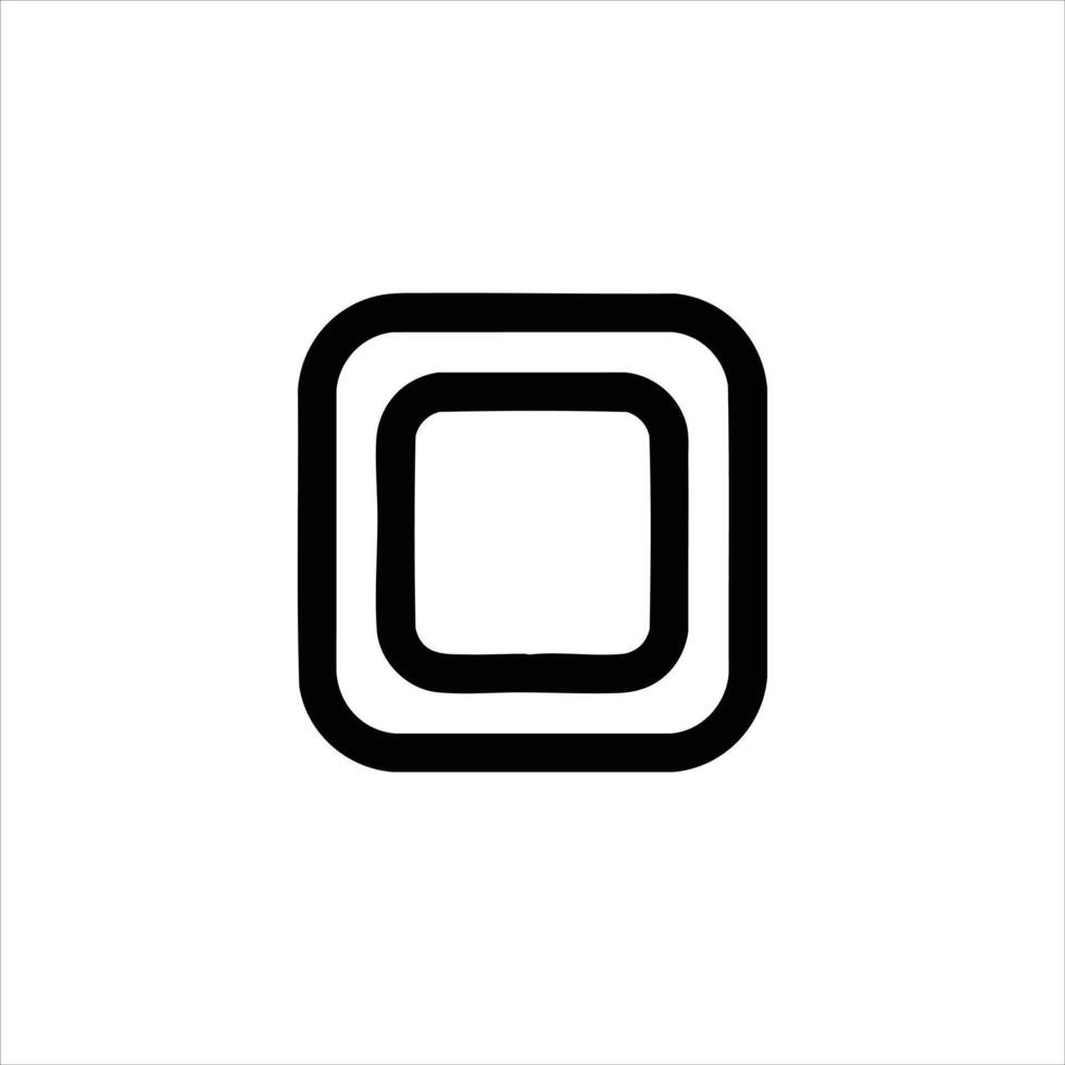 Media Player Stop Button Line Icon vector