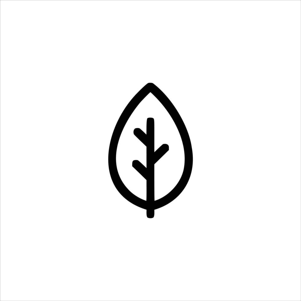 Simple Veined Leaf vector