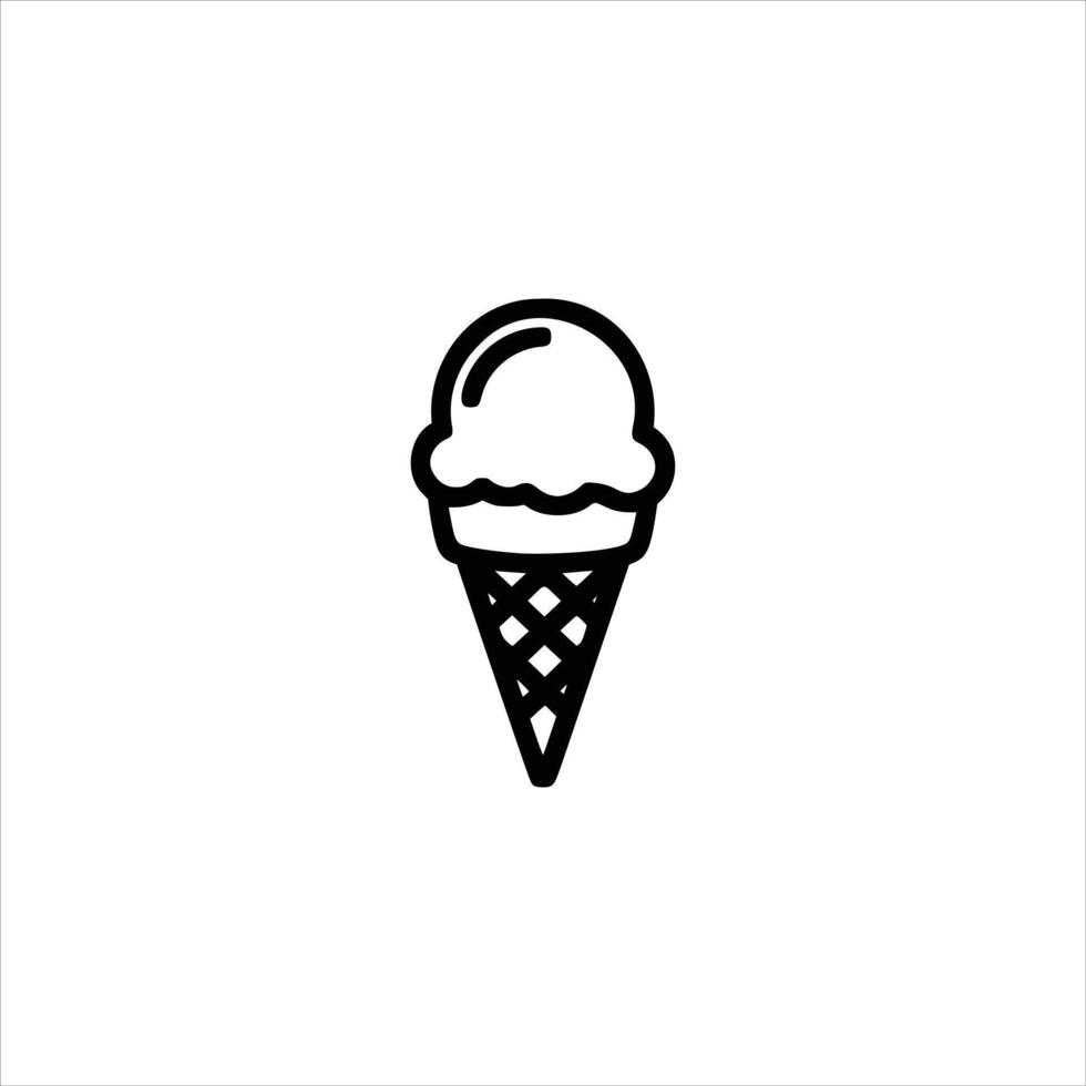 Simple Ice Cream Cone vector