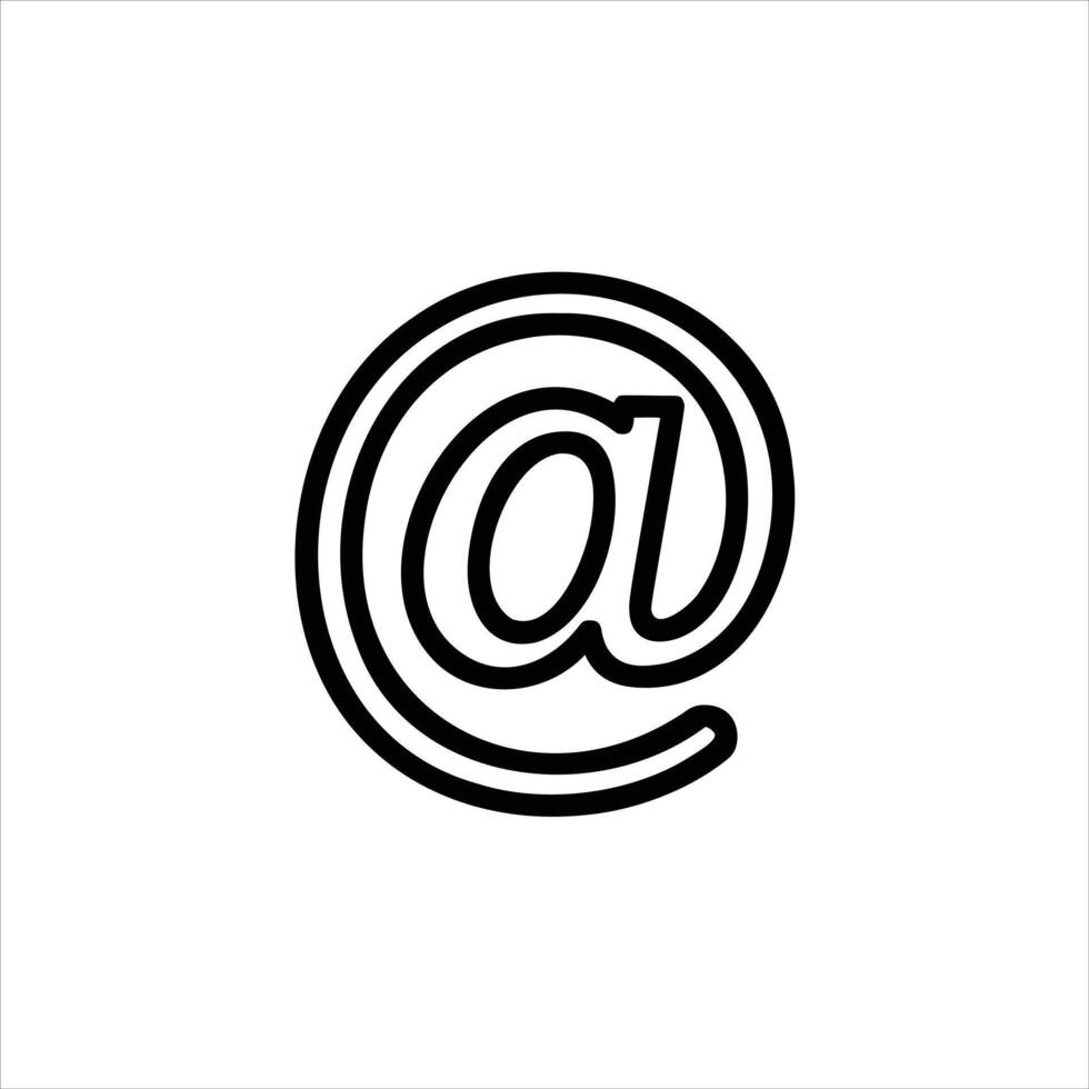 Simple At Symbol vector