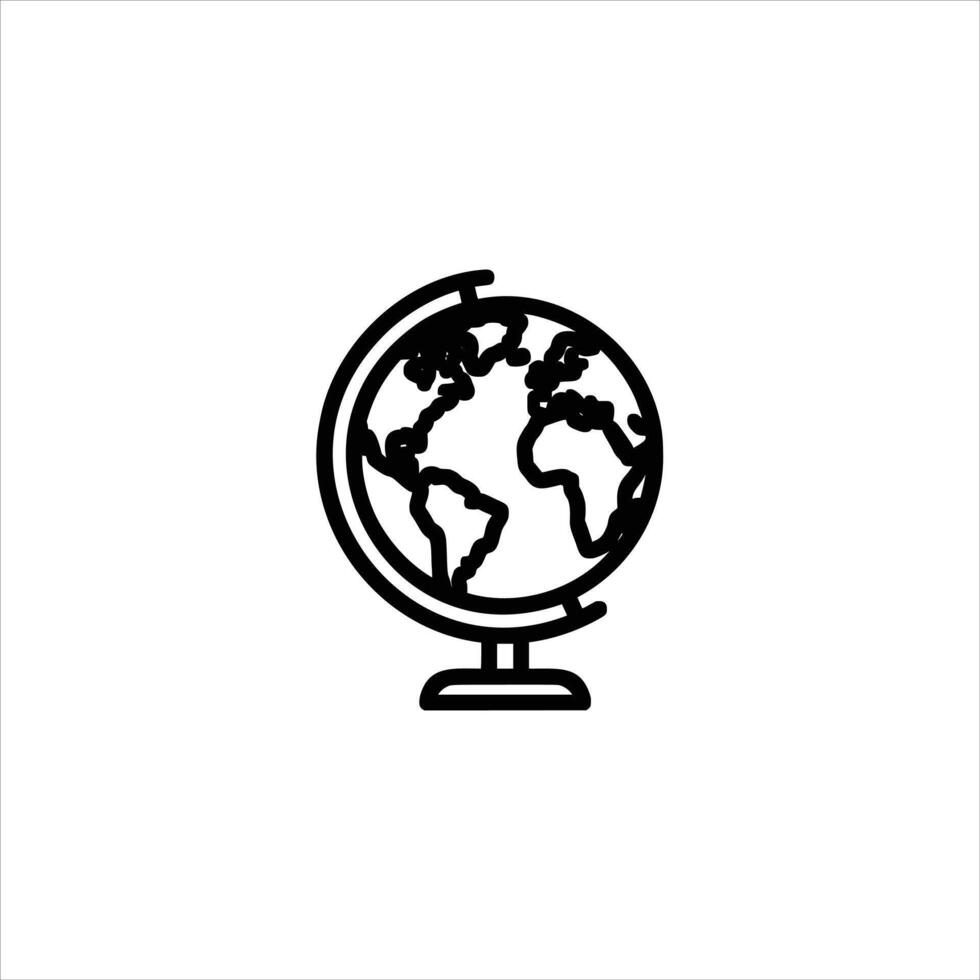 Minimalist World Globe vector