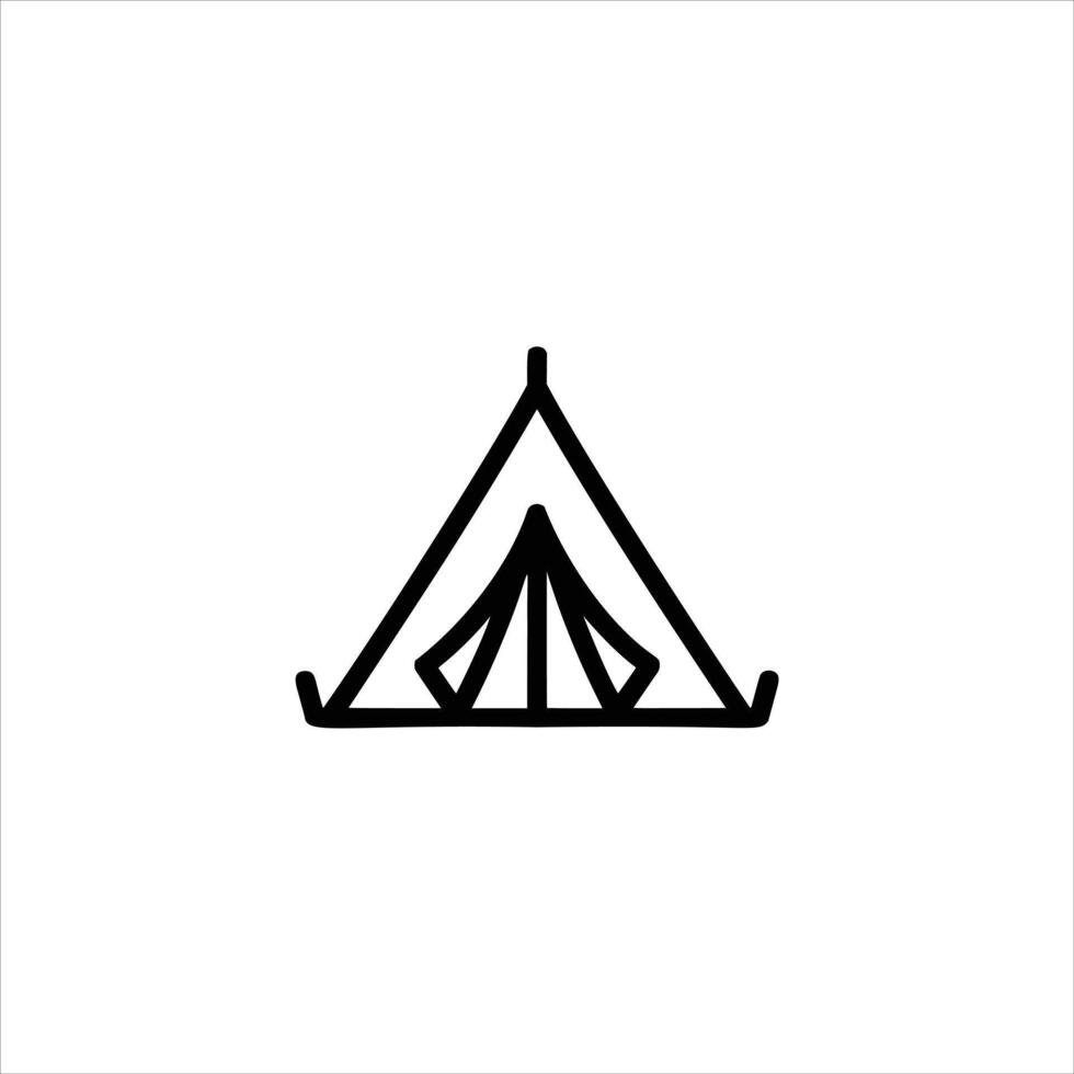 Simple Camping Tent vector
