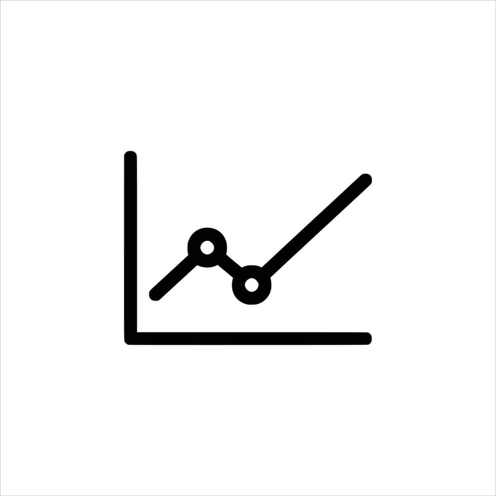 Upward Trending Line Graph vector