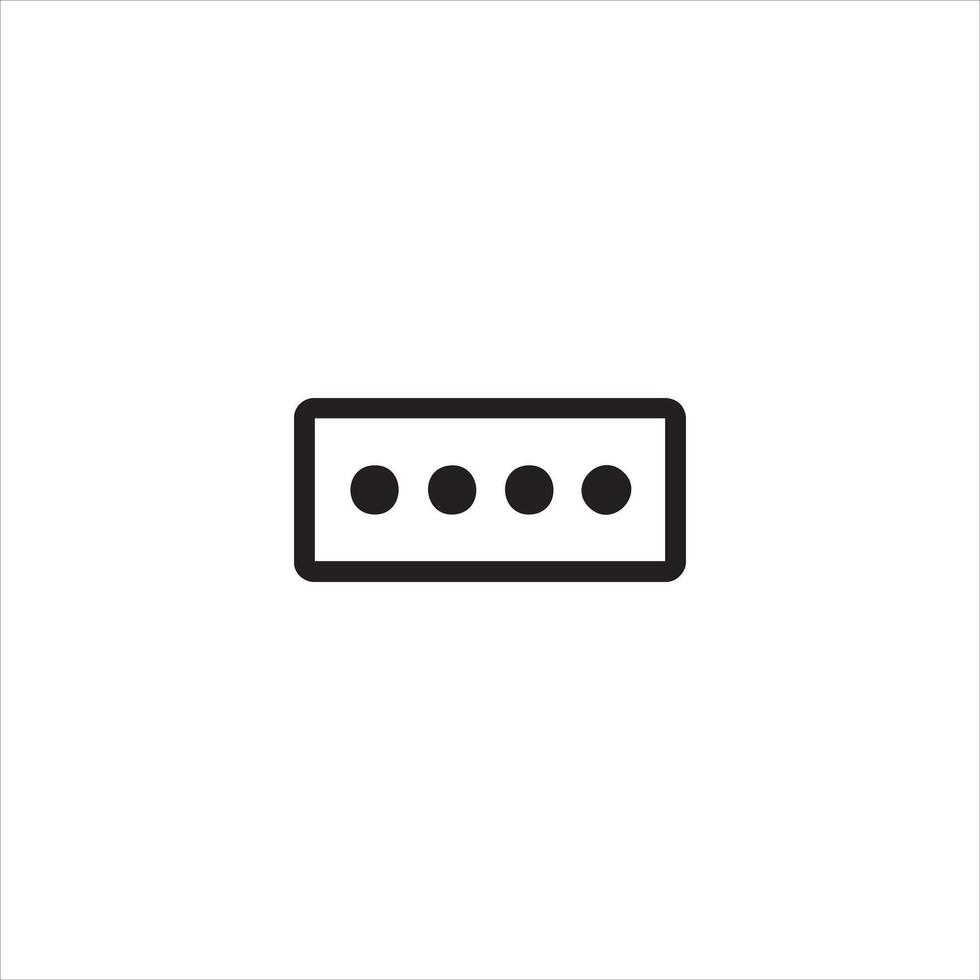 Password Dots Field Outline Symbol vector