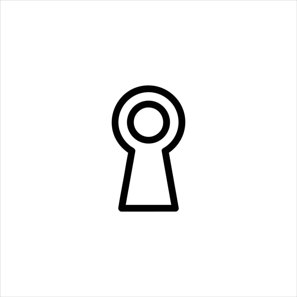Classic Keyhole Outline Shape Symbol vector