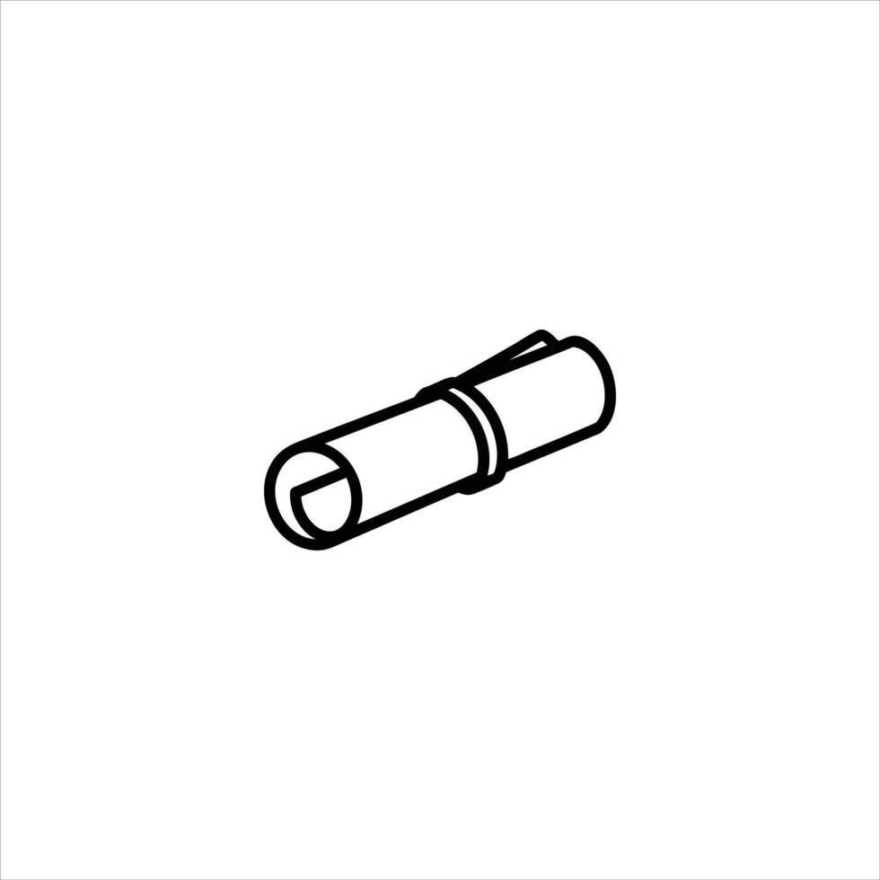 Rolled Blueprint For Architecture And Construction vector