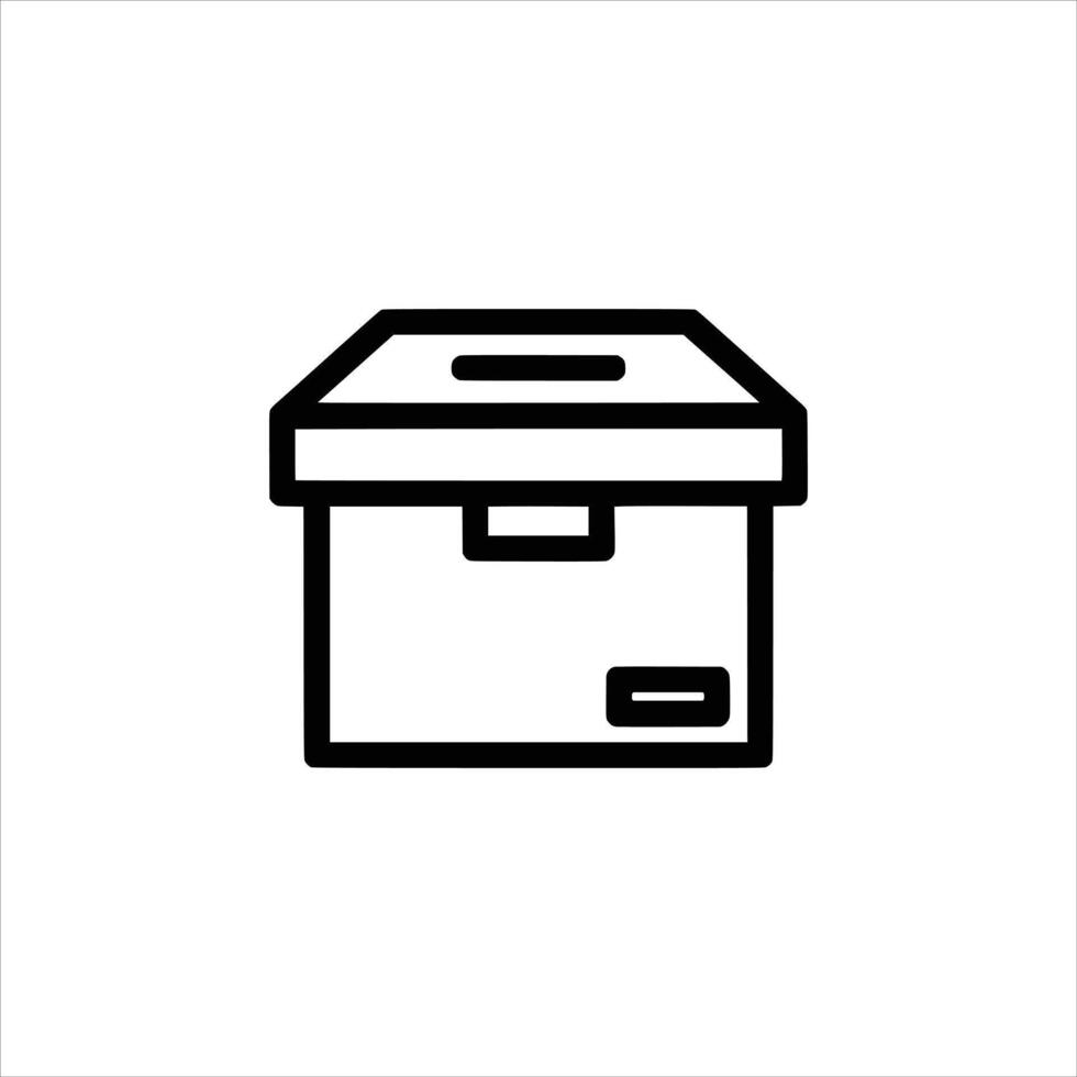 Simple Archive Box vector