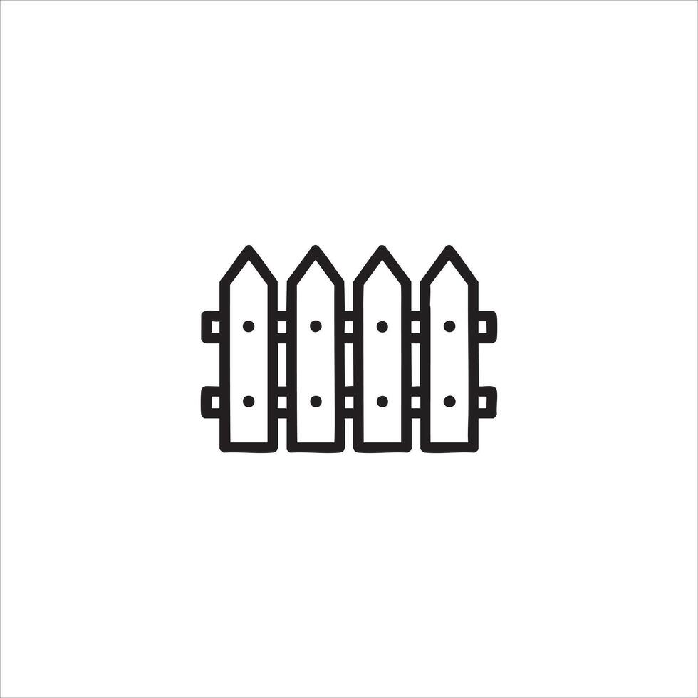 Picket Fence For Yard And Property Boundary vector