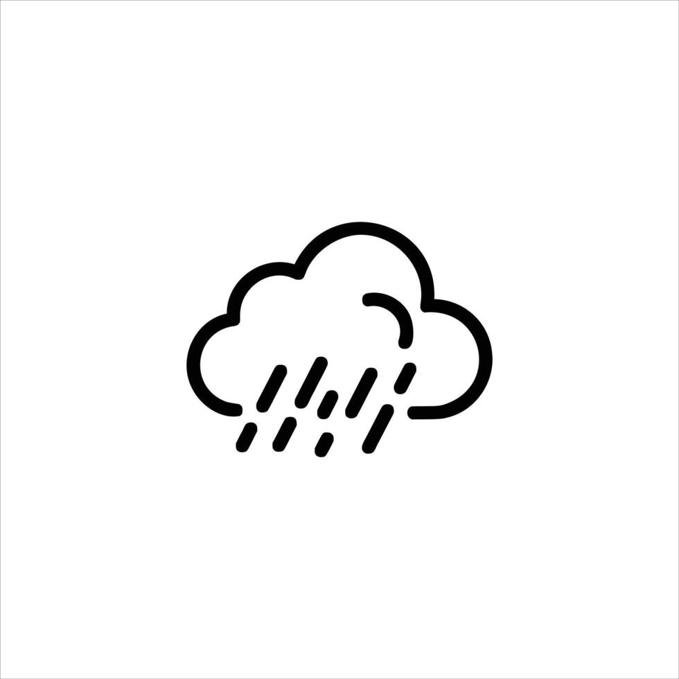 Simple Rain Cloud vector