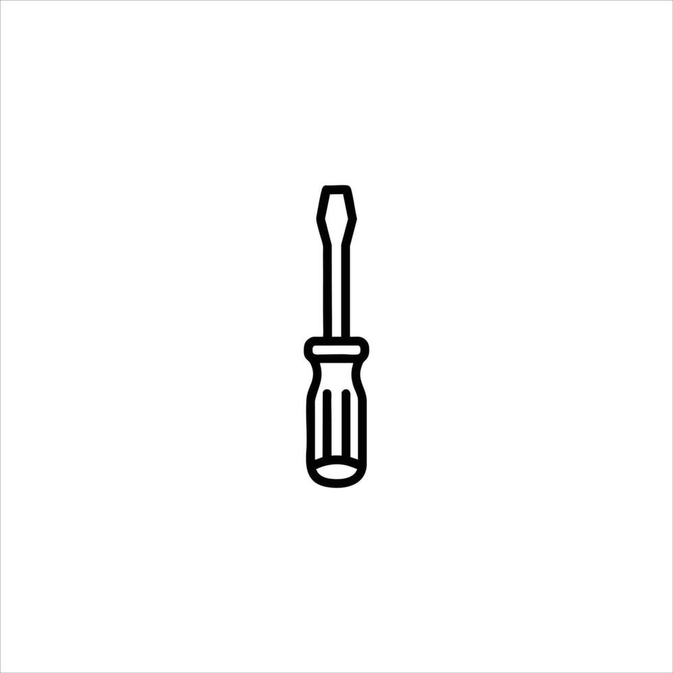 Flathead Screwdriver For Assembly And Maintenance vector