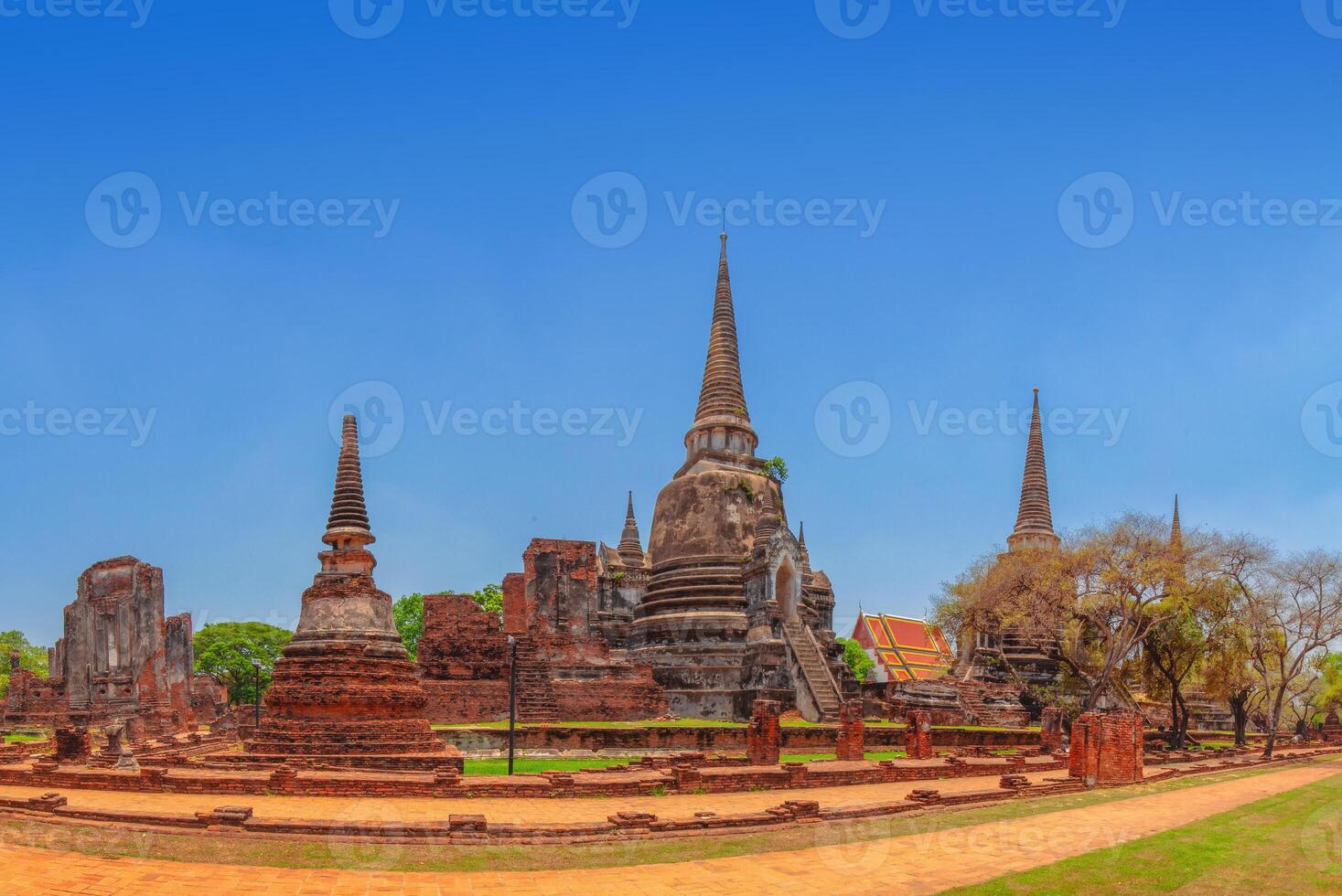 old city with beautiful Thai temples, Ayutthaya,- Wat Phra Si Sanphet. photo