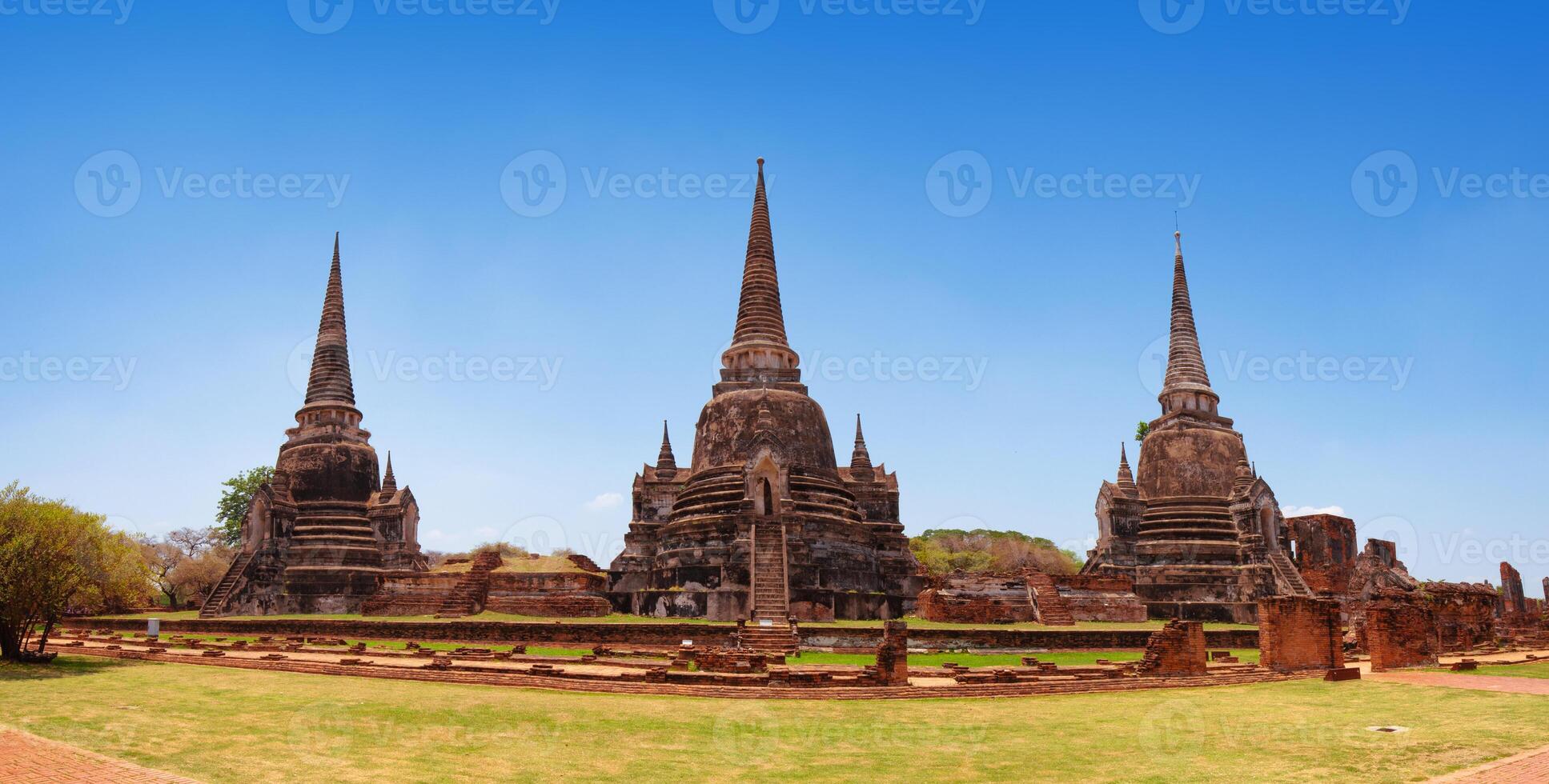 old city with beautiful Thai temples, - Wat Phra Si Sanphet. photo