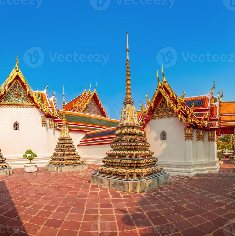 Wat Pho, a temple built by the king, in Bangkok Thailand photo