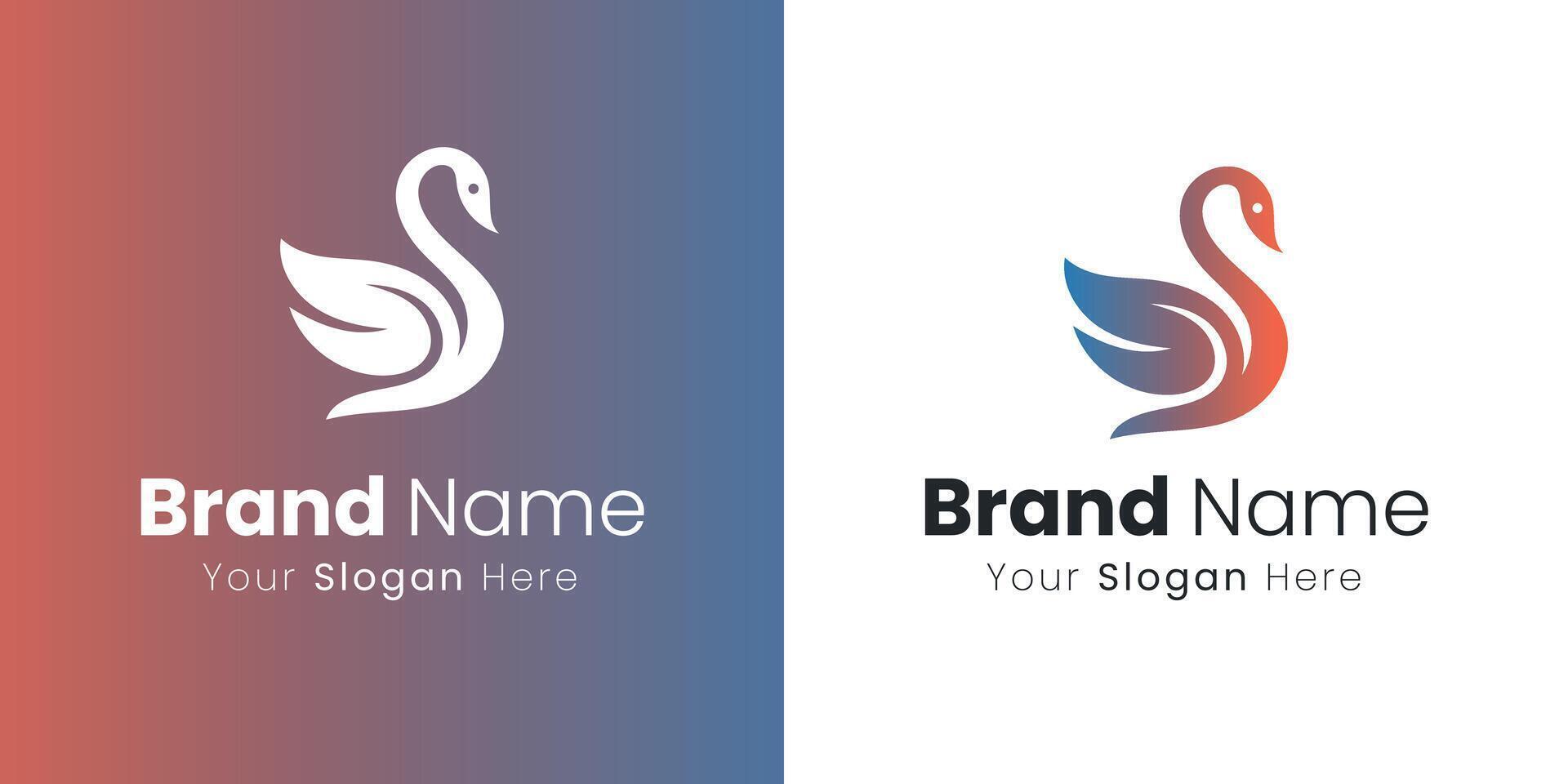 Elegant Swan Logo Designs for Brand Identity Creation and Stylish Visual Communication vector