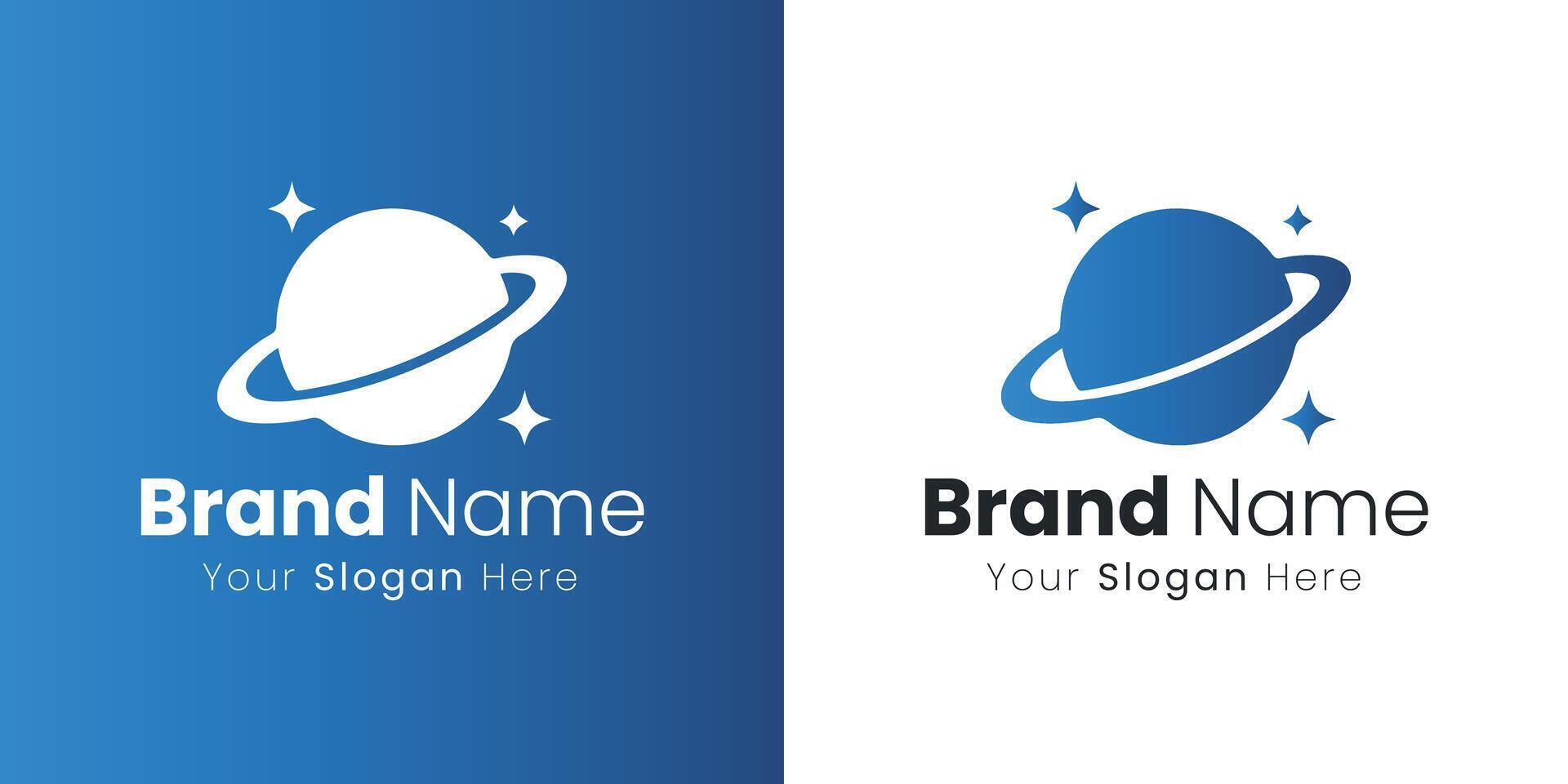 Designing an Out-of-this-World Logo Planet Saturn Space Icon Star Symbol for Modern Brand vector