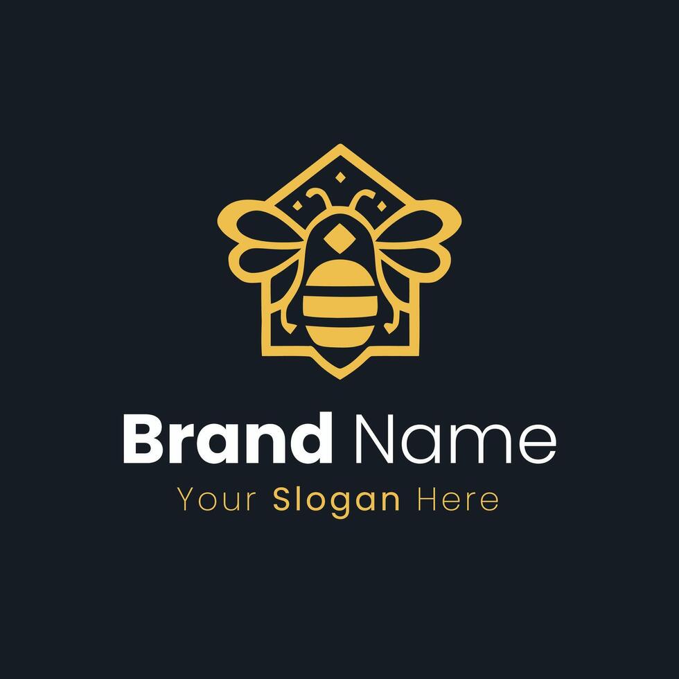 Creative and Elegant Logo Design Principles for Bee and Honey Brand Identity Creation vector