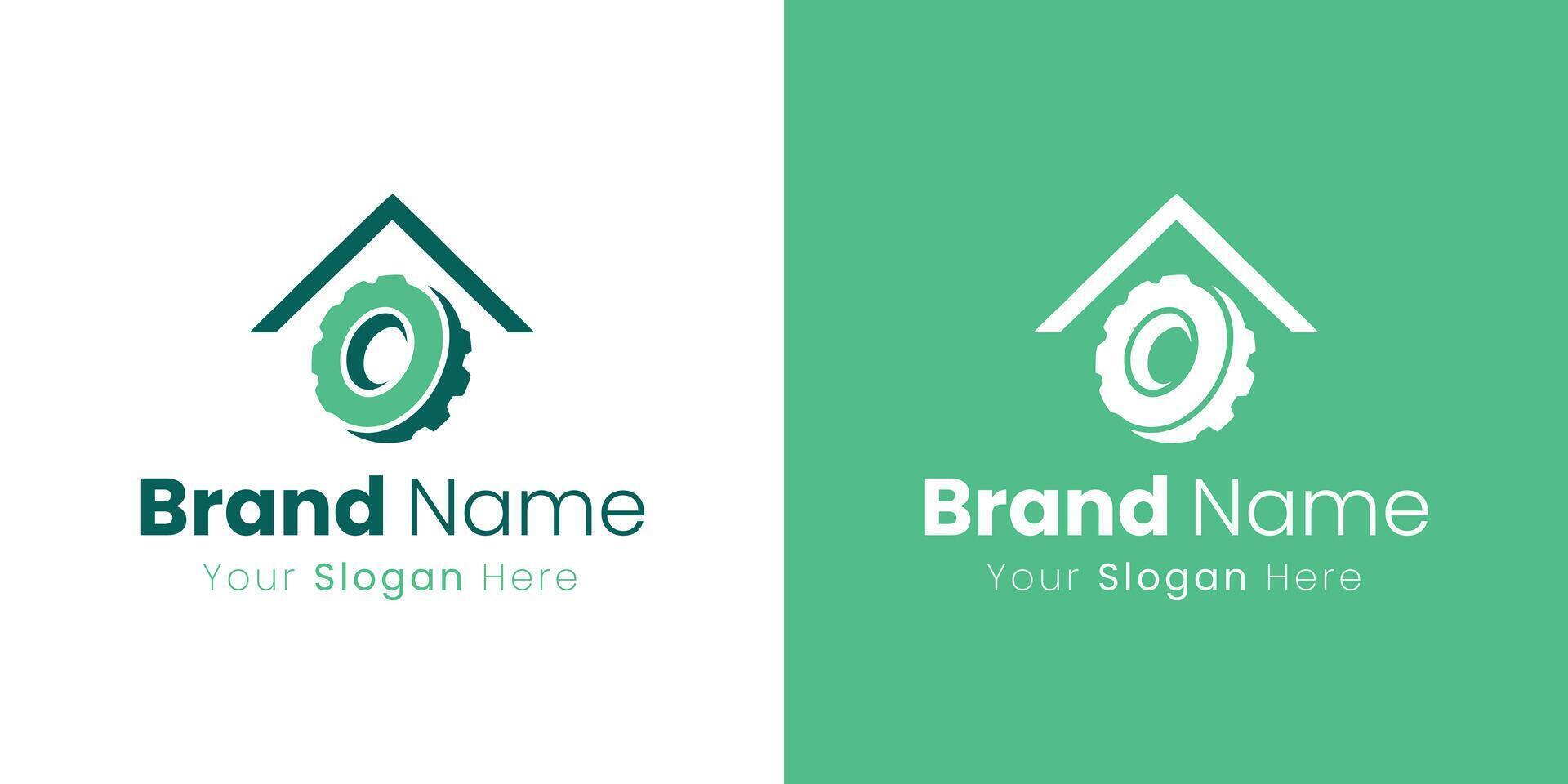 Innovative Gear Solutions A Distinctive Brand Logo Design Concept For Technical Service vector