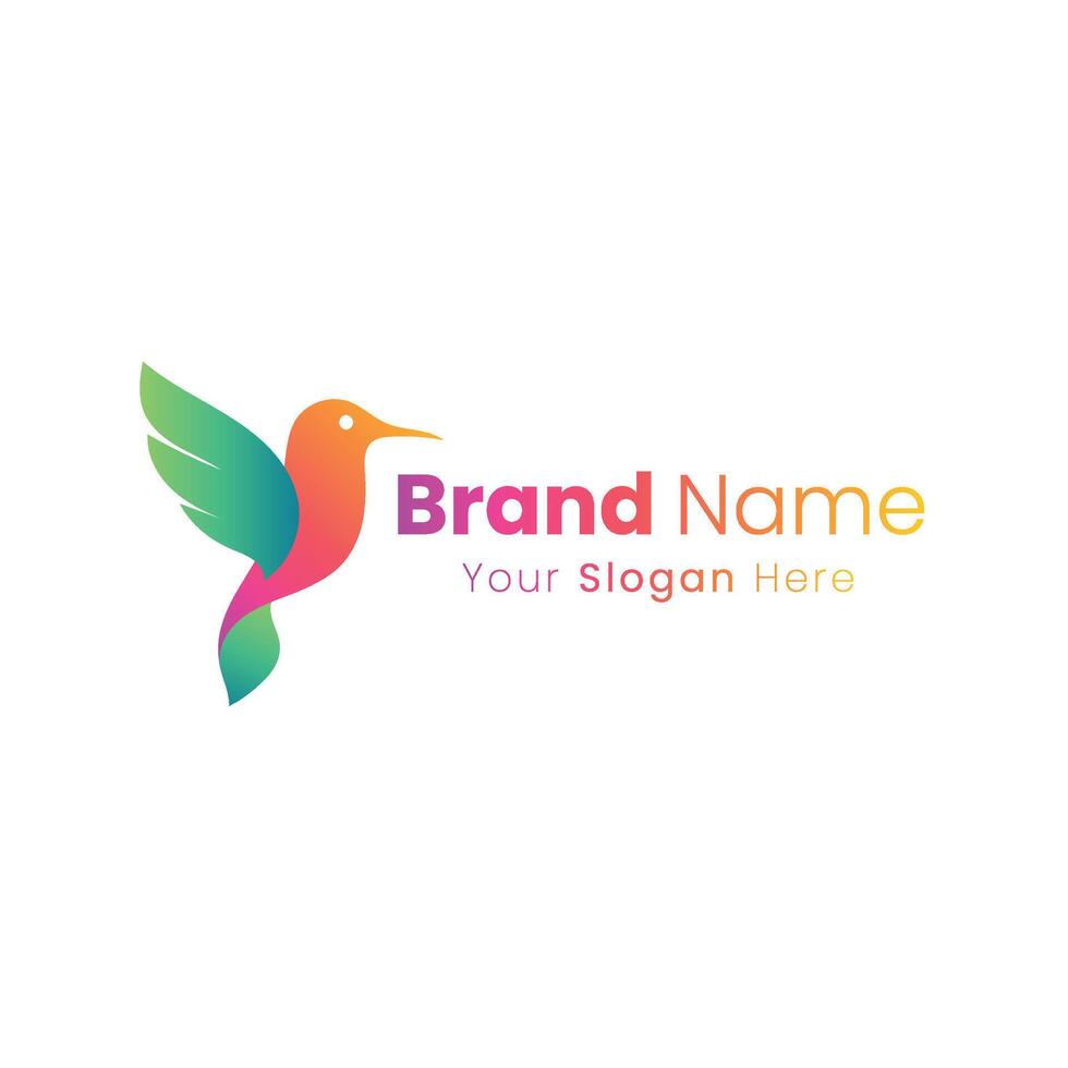 Creative Logo Design Hummingbird Symbolizing Freedom and Grace for a Modern Brand Identity vector