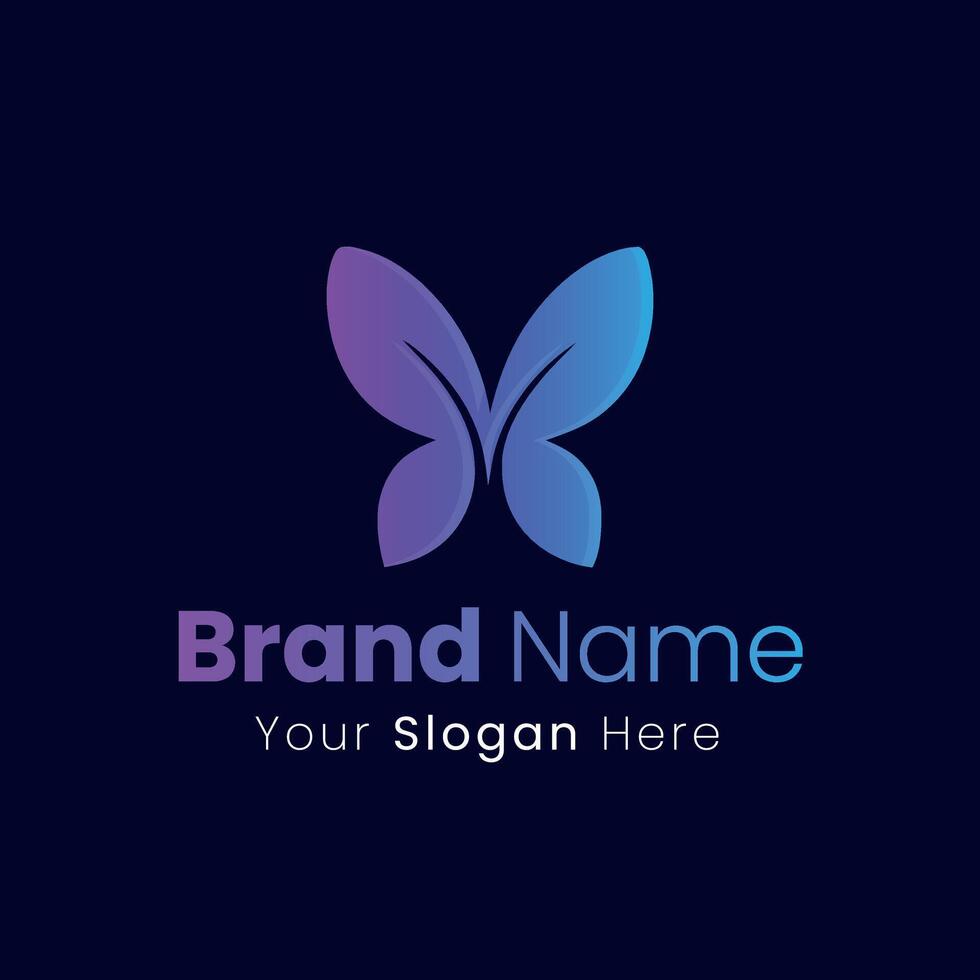 Elegant Butterfly Logo Design with Gradient Colors For Your Unique Brand Identity Needs vector