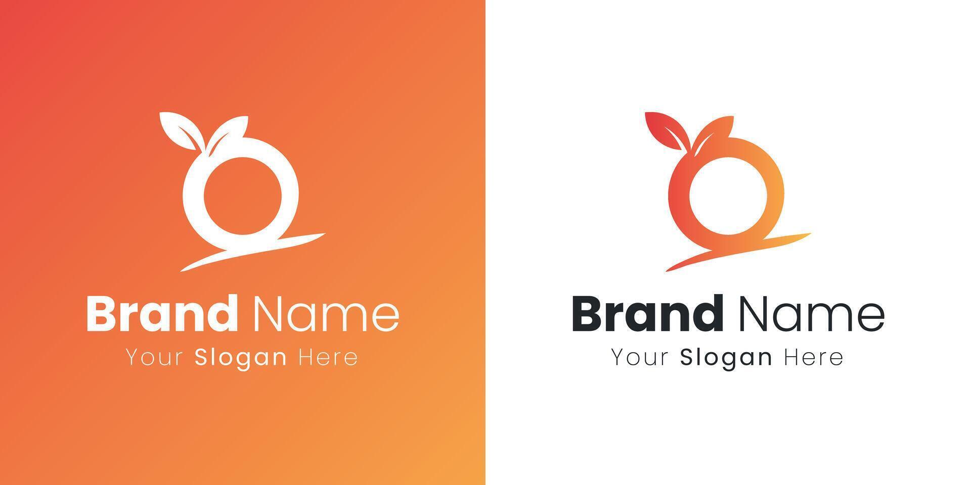 Unique Fresh Food Logo with Abstract Shape and Leaf Design for Business vector