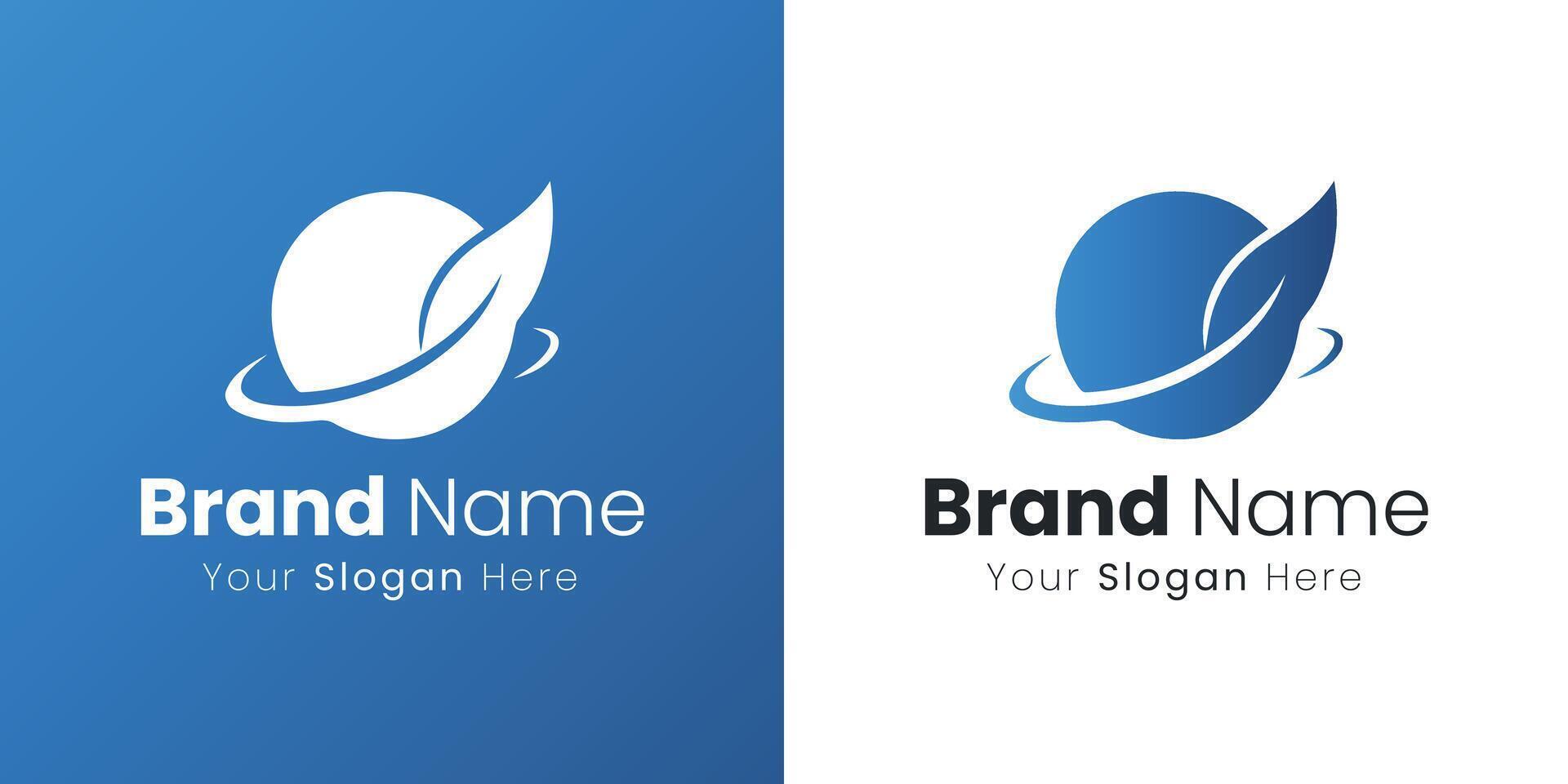 Eco-Friendly Brand Identity with Leaf and Orbital Design for Modern Company vector
