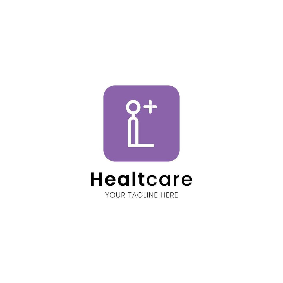 Letter L minimalist and iconic logo for medical and healthcare vector