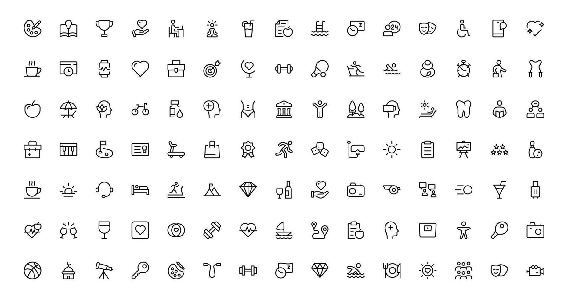 Stylish Lifestyle Icon Packed with Unique Symbols, Daily Essentials, and Illustration vector