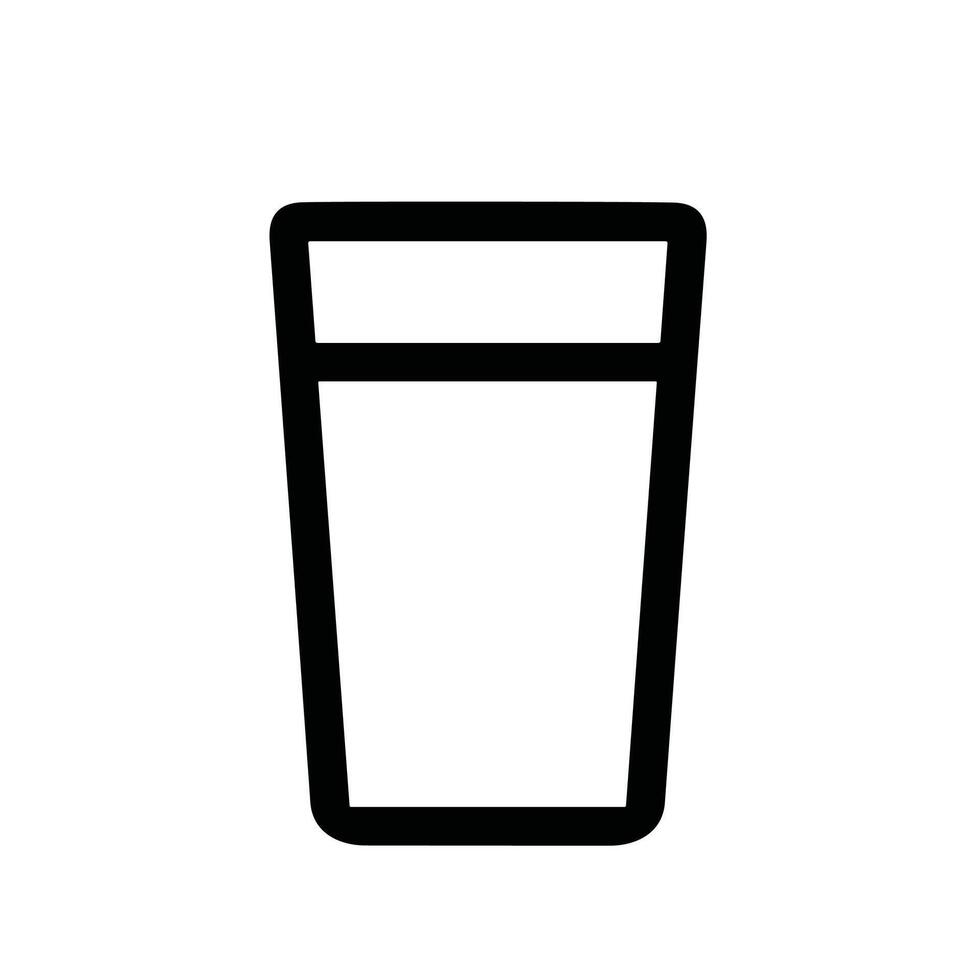 Simple Line Art Glassware Drinkware Illustration for Restaurant and Bar Menu vector