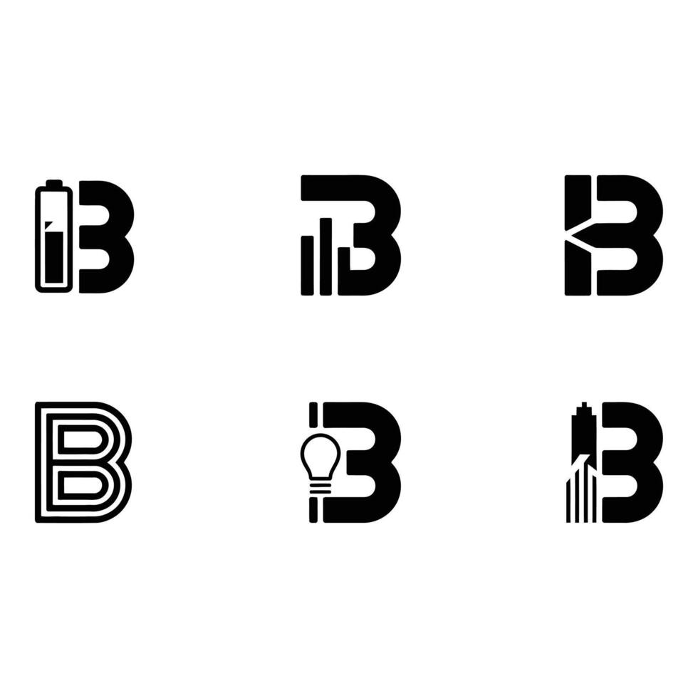 Innovative B logo concepts for branding new business vector