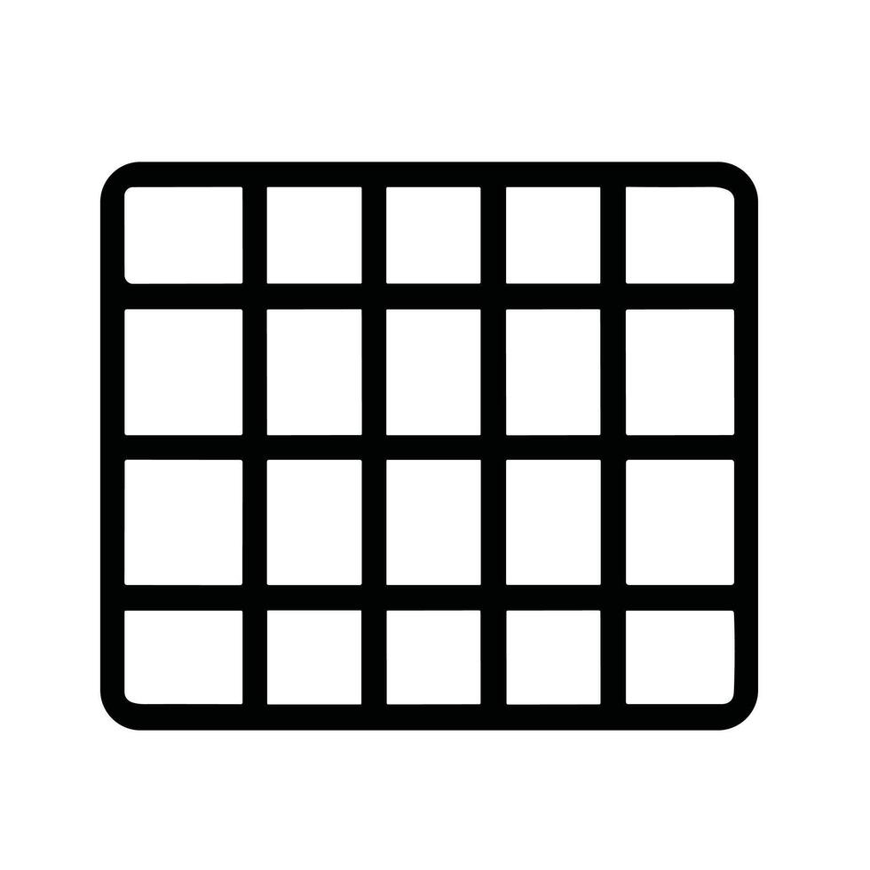 Simple Minimalist Grid Pattern Structure Icon Shape Graphic Element vector
