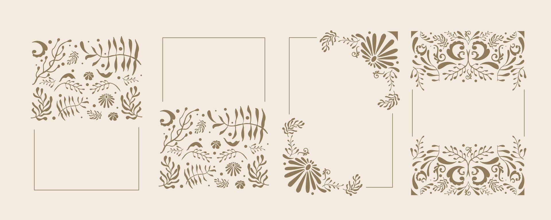 Vintage deco frame and border. Abstract decoration element vector