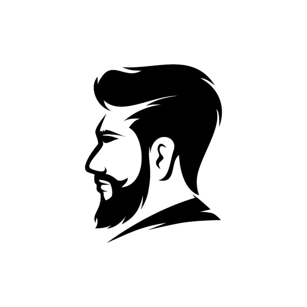 hipster silhouette profile man illustration vector