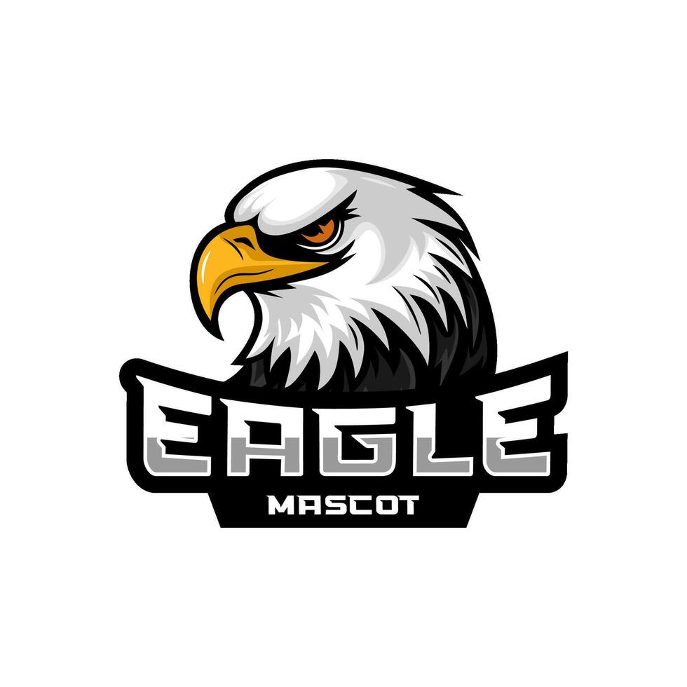 fierce eagle mascot esport logo vector