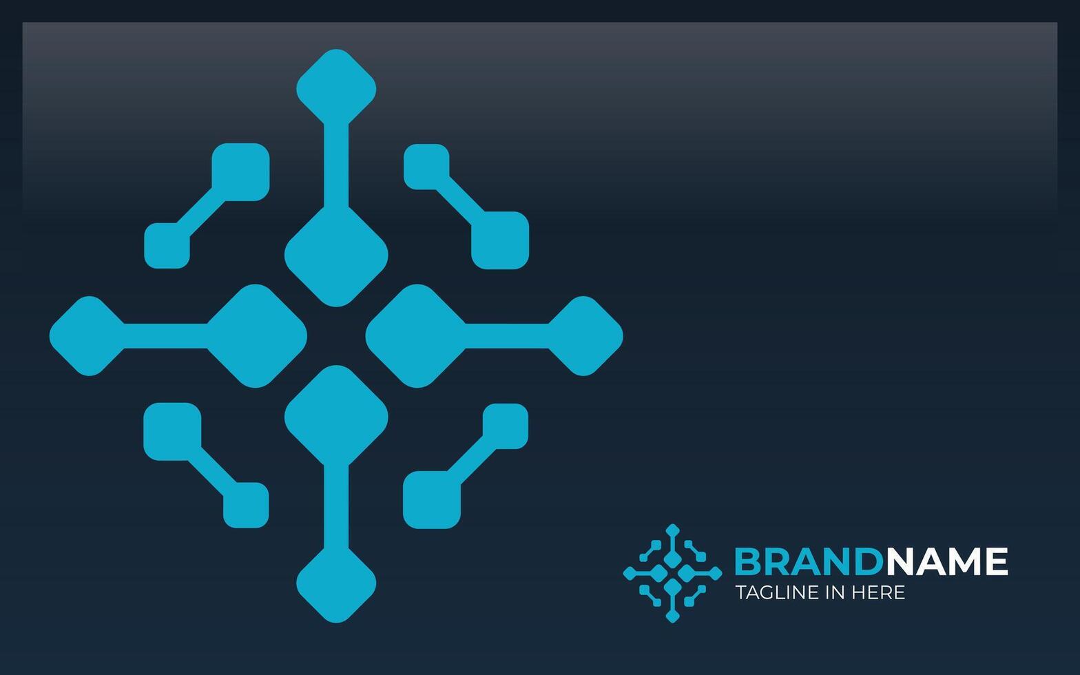 Abstract square logo formed in simple shape with blue color vector