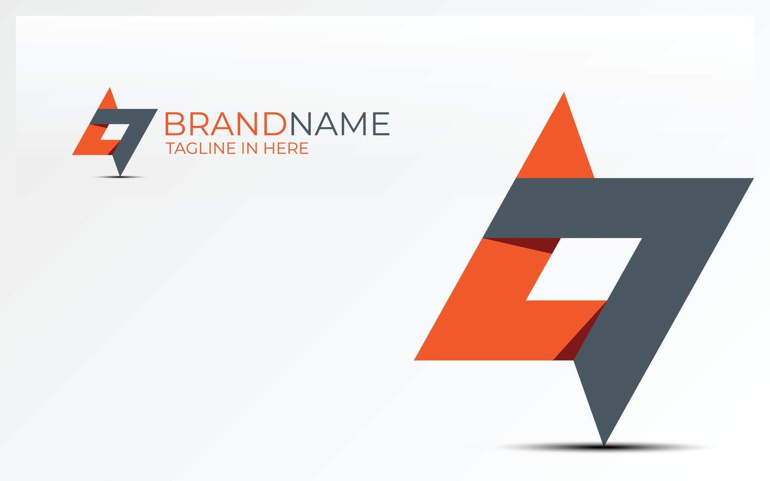 Letter L logo is formed number seven with a modern shape vector