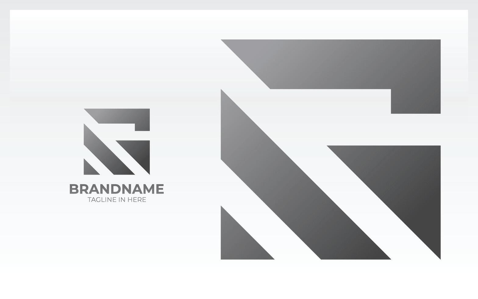Letter G logo form with simple and modern shape in grey color vector