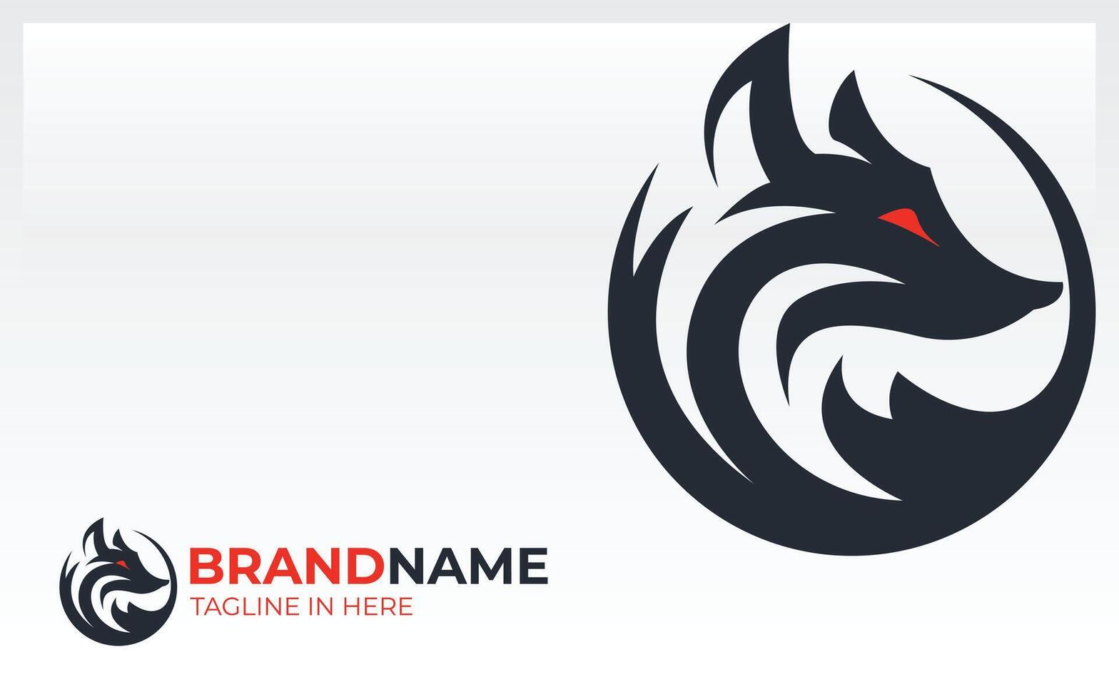 Fox head logo forms with simple and modern shape vector