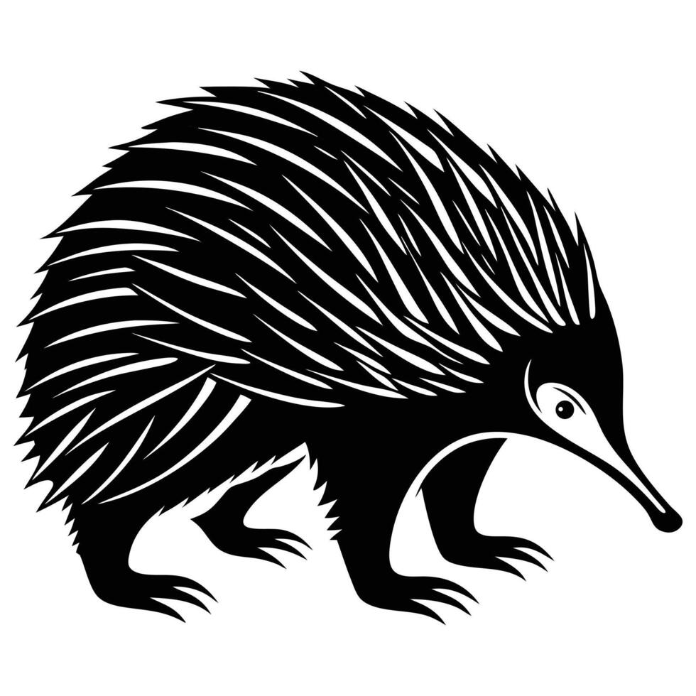 Hedgehog illustration with a wild flying eagle head mascot design vector