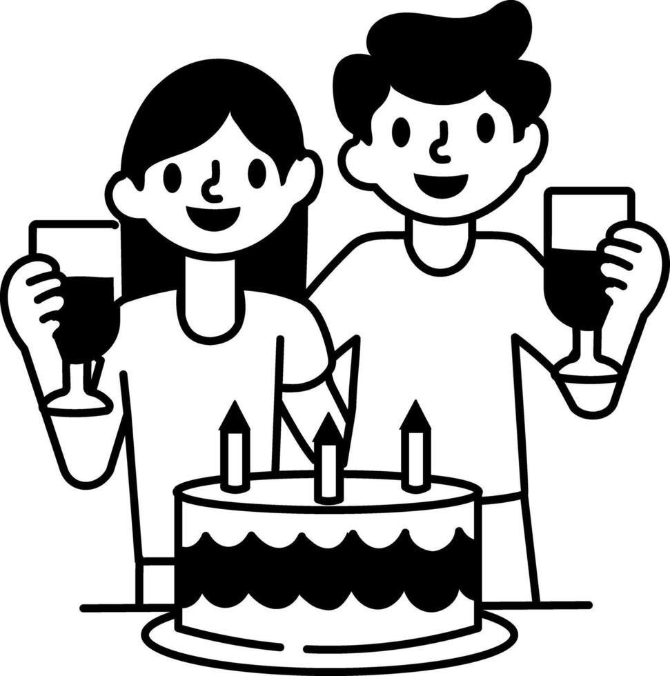 Doodle style icon showing a raksha bandhan celebration vector