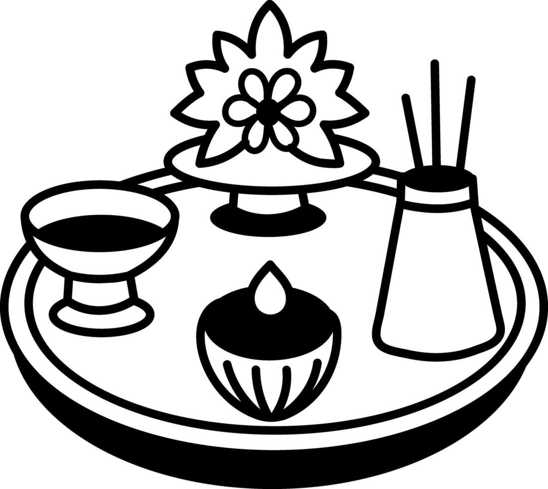A drawing style icon of rakhi plate vector
