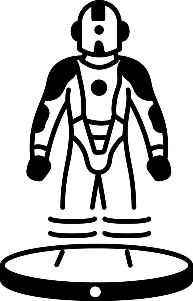 A line style icon of futuristic outfit vector