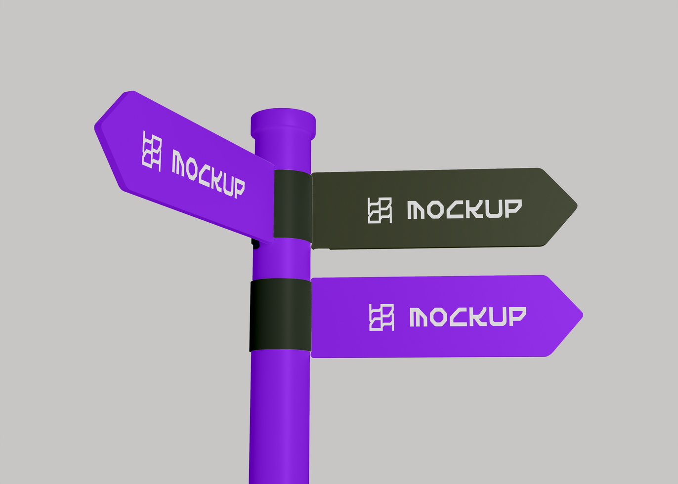 Wayfinding Sign Mockup psd