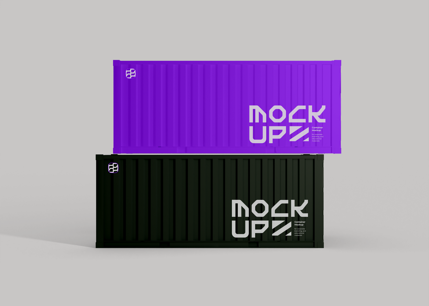 Cargo Container Mockup for Logo Presentation psd