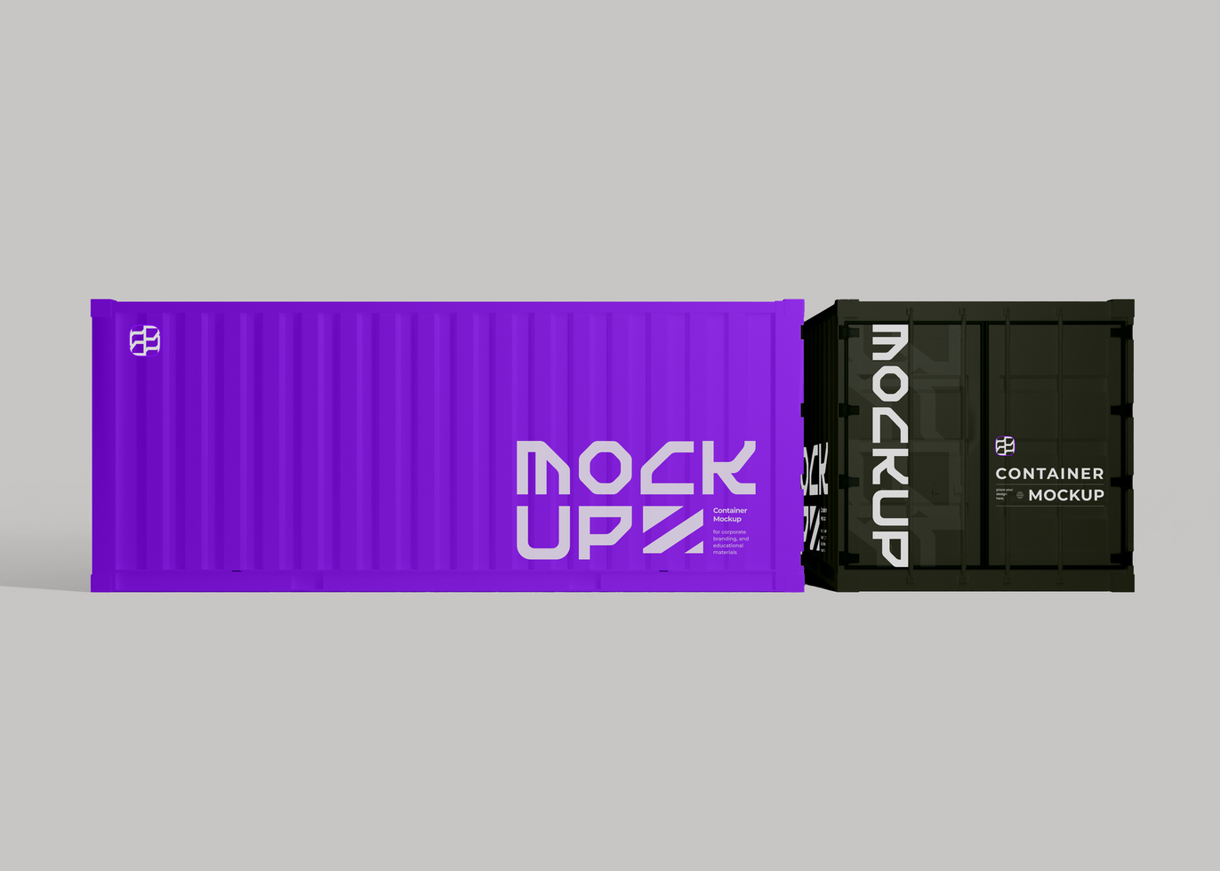 Logistics Container Mockup psd