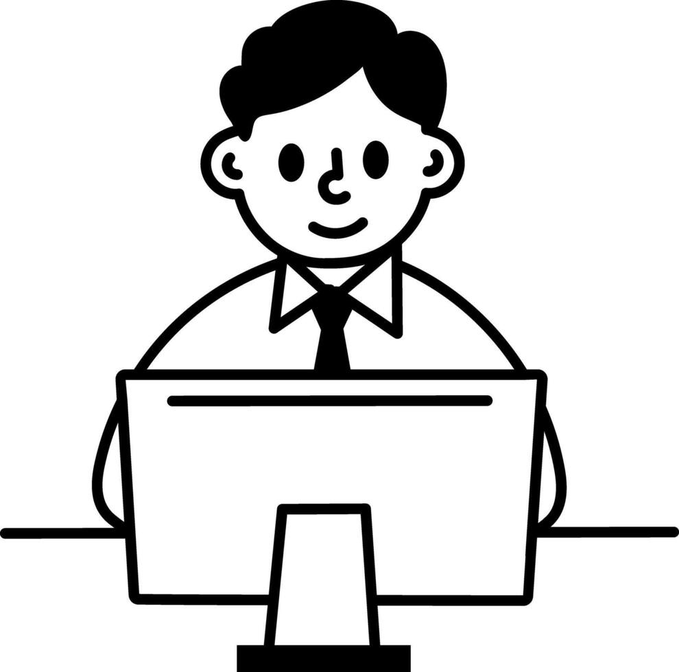 A drawing style icon of employee vector