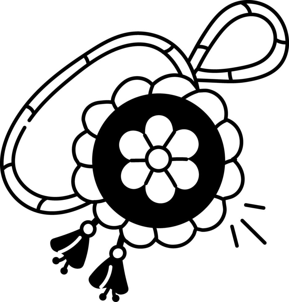 A doodle style icon of rakhi vector